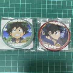 ヒロアカ　JW 限定　ミニゲーム　缶バッジ　緑谷出久　2点セット