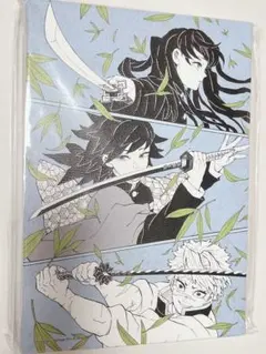 鬼滅の刃 原画展 デザインアートボード 冨岡義勇 時透無一郎 不死川実弥 笹の葉