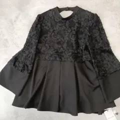 新品 完売サイズ ルイルエブティック 立体レース ストレッチ ブラウス LL