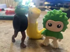 カエル・恐竜・モンキー フィギュア 3体セット　ブレインロット