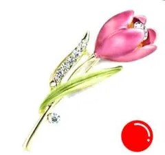 ●ブローチ　チューリップ　レディース　卒業式　入学式　成人式　お花見コーデ結婚式