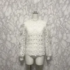 美品　self-portrait 総レース　デザイントップス　フリル　ブラウスのサムネイル