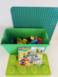 【基礎板付き】LEGO デュプロ　みどりのコンテナスーパーデラックス