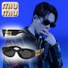 ミュウミュウ MIU MIU MU11WS オーバル ロゴ サングラス 新品のサムネイル