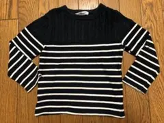 【お値下げ】ボーダーニット　カットソー　100