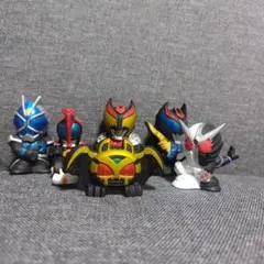 仮面ライダーキバ　ウィザード　カブト　ダブル　ソフビ指人形5体 ソフビ1体