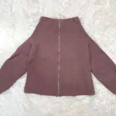 フレイアイディー　fray id 2wayオフショルスキッパージップニット