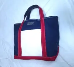 USA製 L.L.Bean ジップ トートバッグ トリコロール エルエルビーン