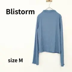 Blistorm　前後2wayハイネックカットソー　ブルー　2595