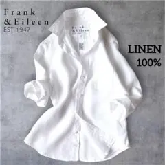 【美品】フランクアンドアイリーン BARRY リネン100% 白シャツ XSのサムネイル