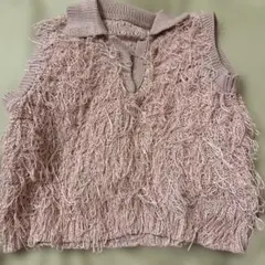 ユ*ー様 デコラチュールブラウス フリル チュール ベスト ジレ ピンク ユ*ー様 デコラチュールブラウス フリル チュール ベスト ジレ ピンク