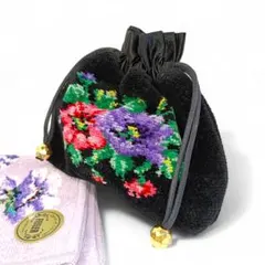 美品 正規品 フェイラー 花柄 巾着 小物入れ ポーチ ハンカチ セット まとめ