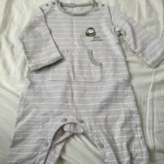 バズ・ライトイヤー ストライプ　ロンパース　グレー　70〜80