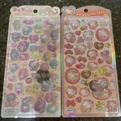 うるちゅるポップシール　キティ　マイメロ　キキララ　2枚セット