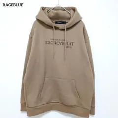 レイジブルー　ロゴパーカー　裏起毛　プルオーバー　フード付き　ユニセックス　S