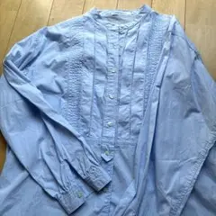 AMERICAN HOLIC タックバンドカラーシャツチュニ　ブルーM綿100のサムネイル