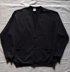 80s 90s JERZEES スウェット カーディガン USA製 ブラック 黒