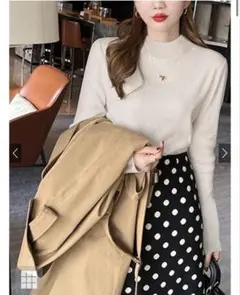 GRL カシミヤタッチハイネックニットトップス cu233