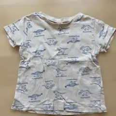 Samansa Mos2 ラーゴム　恐竜総柄 Tシャツ 100