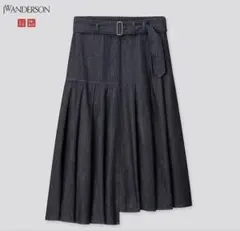 【新品】ユニクロUNIQLO JW ANDERSONデニムタックフレアスカート