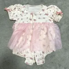 【極美品】apres les cours 花柄ロンパース 80cm