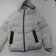 &トミー・ヒルフィガー フード付き中綿ジャケット ベージュ系 メンズM