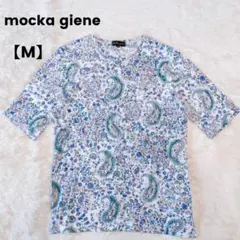 mocka giene　モッカギーネ　ペイズリー　花柄　五分丈　カットソー　M