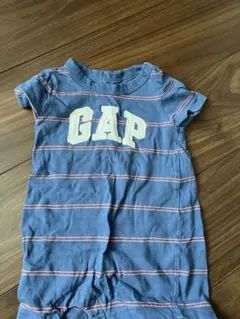 GAP ネイビー ストライプロンパース