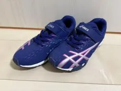 アシックスasics レーザービーム キッズ 22.0cm ネイビー×パープル