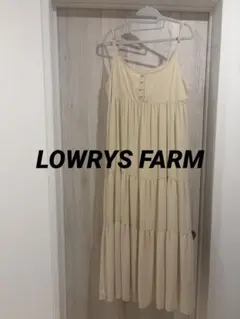 LOWRYSFARM ティアードキャミワンピース ベージュ