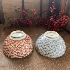 有田焼　基泉窯　和風　陶器茶碗　2個セット　　飯碗　夫婦碗