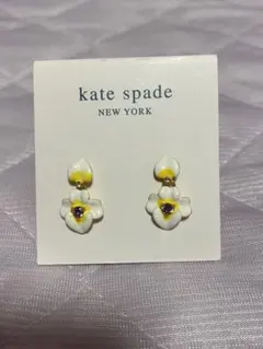 新品☆katespade☆プレシャス パンジー ドロップピアス☆