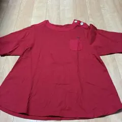 半袖Tシャツ レッド ポケット付きのサムネイル