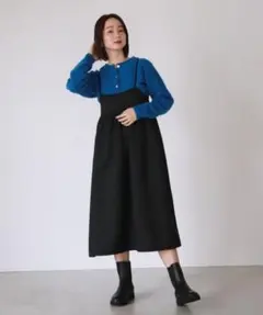 数回着用 SLOBE citron. チャンキードレス