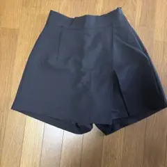 スカート風ショートパンツ M ブラック