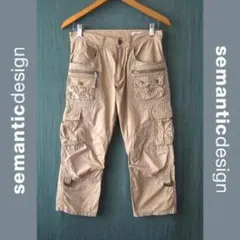 semantic design／セマンティックデザイン★　7分丈カーゴパンツ　Sのサムネイル