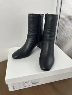 ダイアナ サイドゴアブーツ 中ヒール　24.5 黒　箱