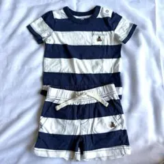 baby GAP 6-12ヶ月　ストライプロンパースとショートパンツセットのサムネイル