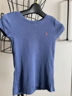 ポロラルフローレンサイズ6小さめコットンTシャツネイビー