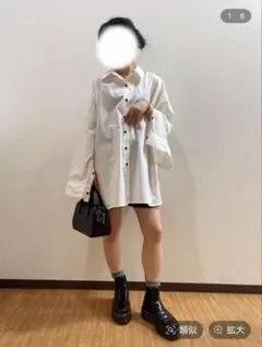 JEANASIS 2WAY スリーブ BIG シャツ ホワイトのサムネイル