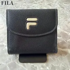 FILA・未使用✨二つ折り財布 本革 黒 男女兼用 ヴィンテージ 極美品のサムネイル