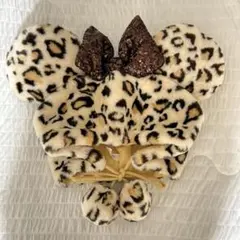 東京ディズニーリゾート ヒョウ柄ミッキー耳帽子　ファンキャップ　フリー　ミニー