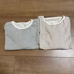 長袖カットソー ストライプ2枚セット
