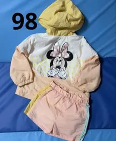 zara ミニー　ウインドブレーカー　パンツ　セットアップ　98 ピンク　梅雨のサムネイル