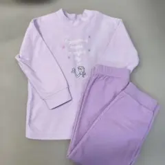薄紫色フリース長袖パジャマ　ラプンツェル