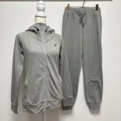 asics グレー　ジャージ　セットアップ