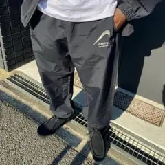 etativir ブラック ナイロンパンツ