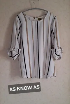 AS KNOW AS　ストライプ ブラウス