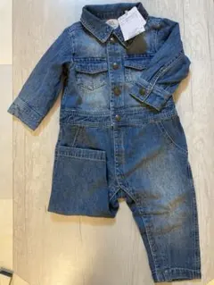 未使用 branshes デニム　80cm カバーオール