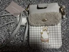 mofusand スマホショルダーバッグ うさにゃん グレー